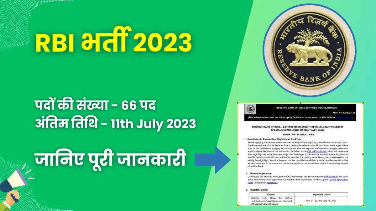 RBI Recruitment 2023