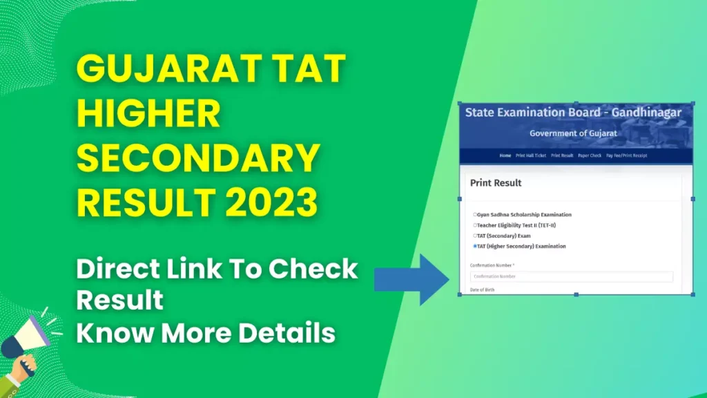 Gujarat TAT Higher Secondary Result 2023