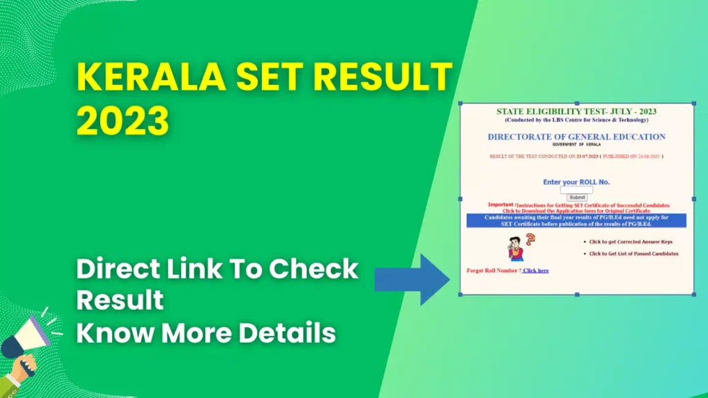 Kerala SET Result 2023