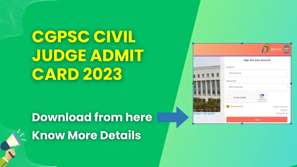 CGPSC Civil Judge Admit Card 2023