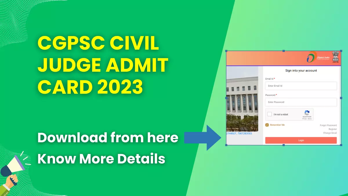 CGPSC Civil Judge Admit Card 2023
