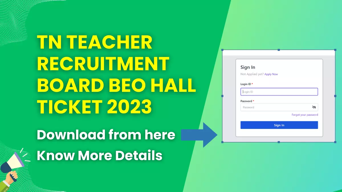 TN Teacher Recruitment Board BEO Hall Ticket 2023