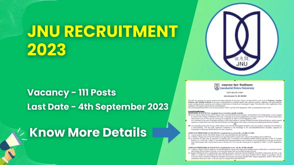 JNU Recruitment 2023