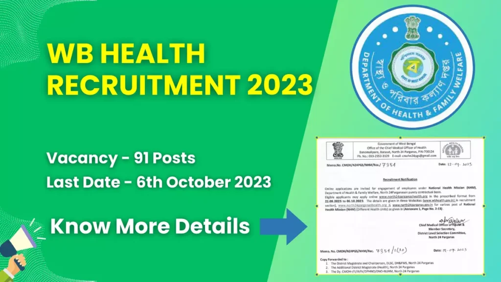 WB Health Recruitment 2023