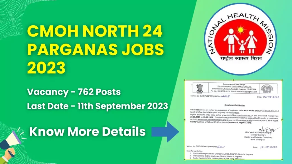 CMOH North 24 Parganas Jobs 2023