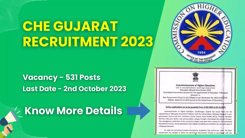 CHE Gujarat Recruitment 2023