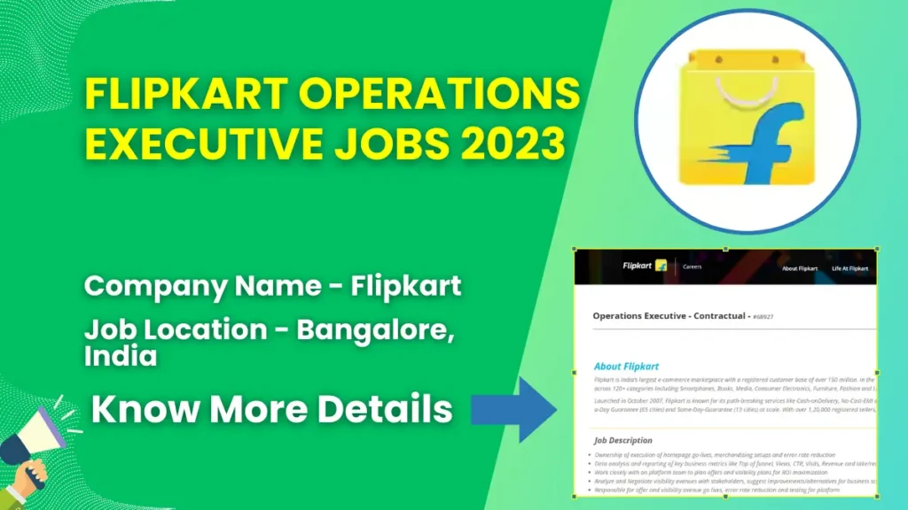 Flipkart Operations Executive Jobs 2023