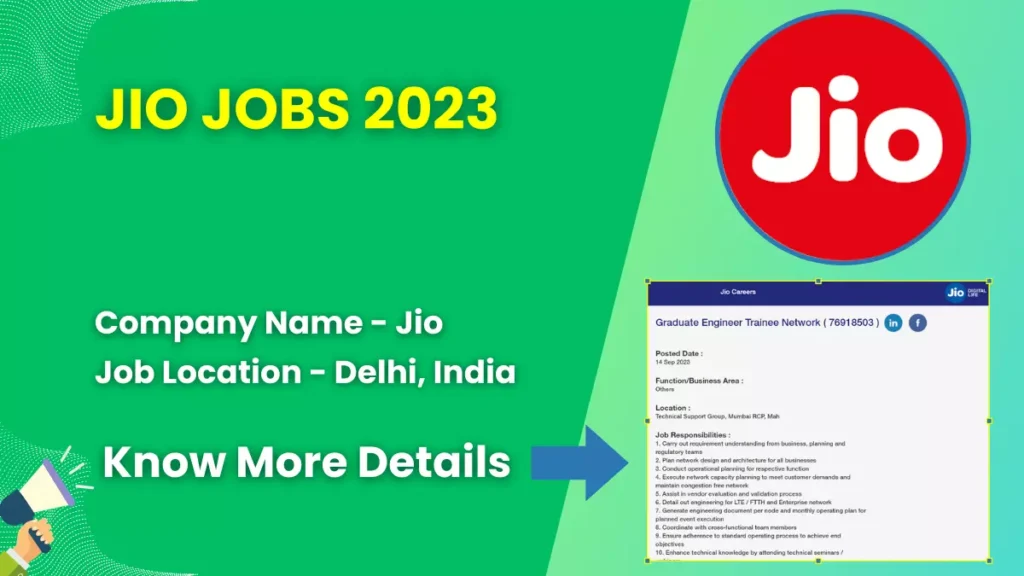 Jio Jobs 2023