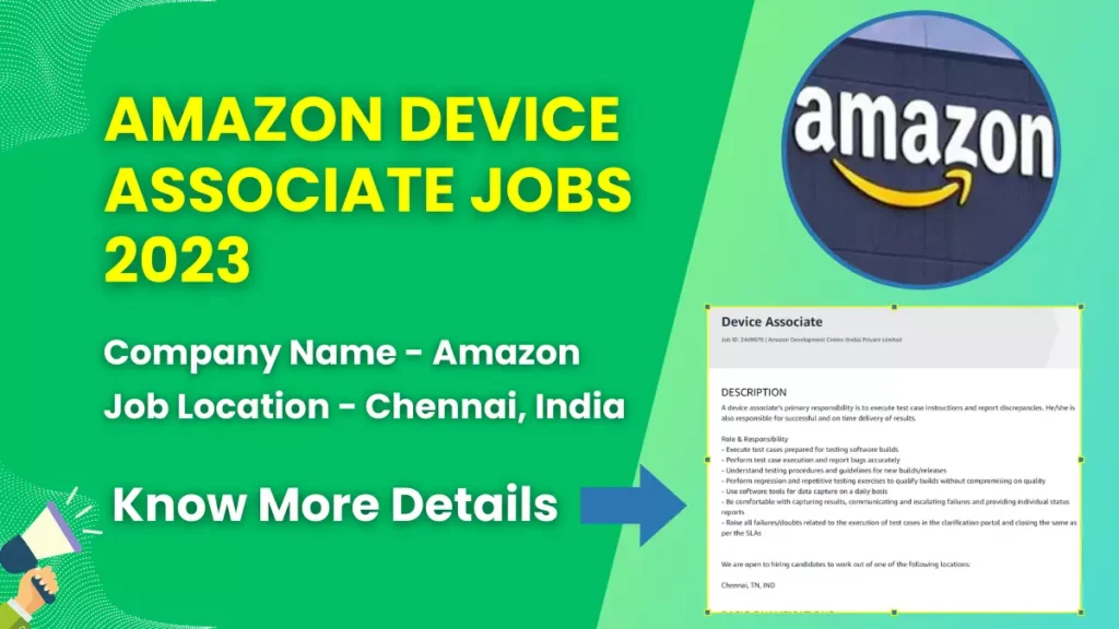 Amazon Device Associate Jobs 2023