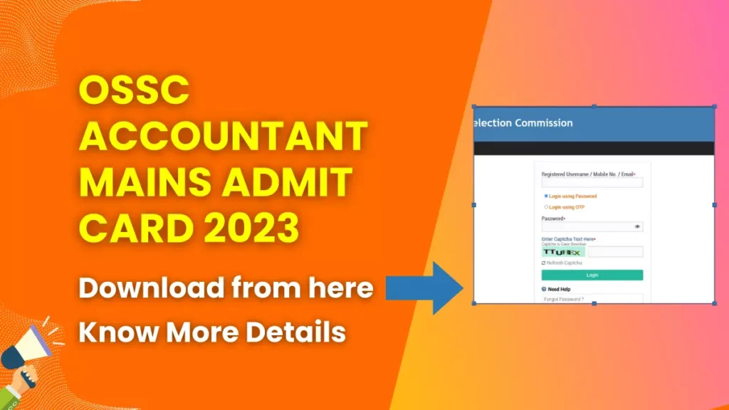 OSSC Accountant Mains Admit Card 2023