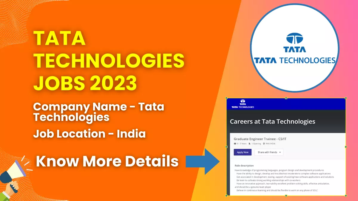 Tata Technologies Jobs 2023