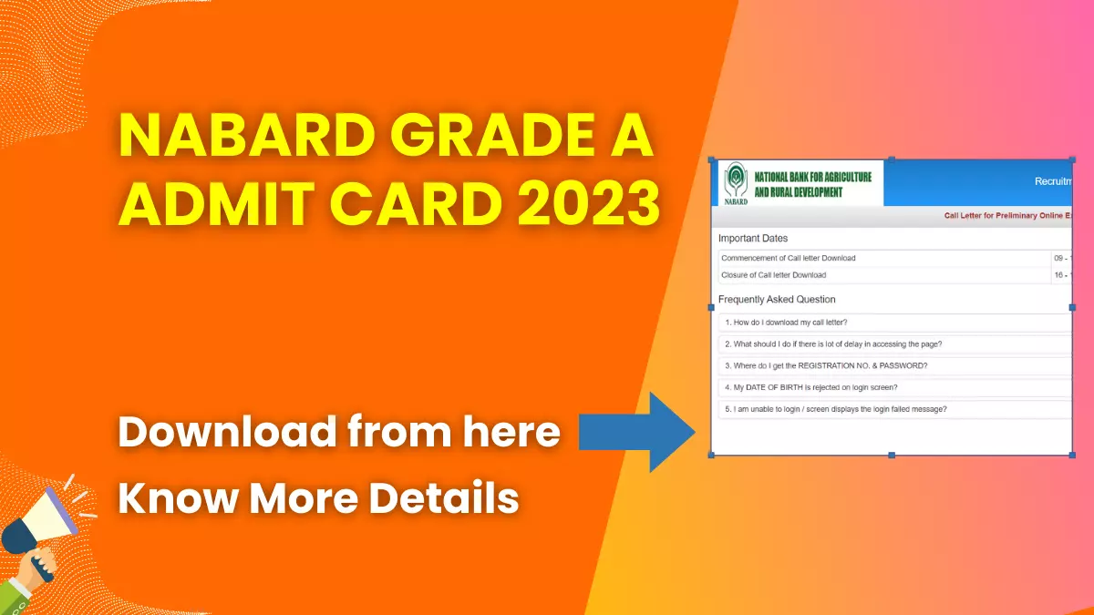 NABARD Grade A Admit Card 2023