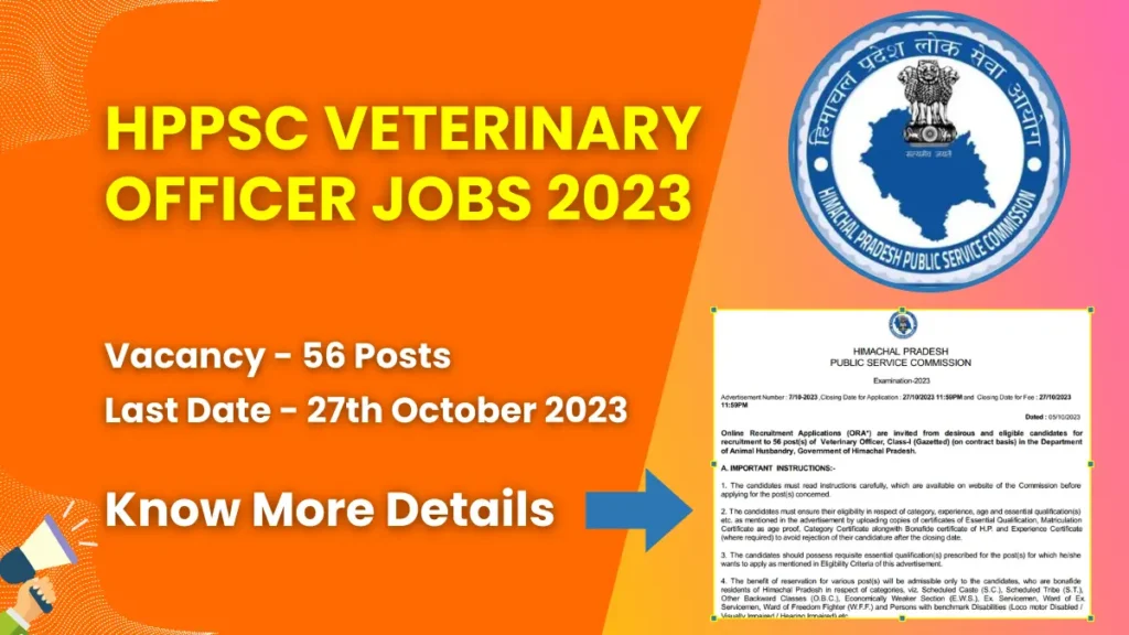 HPPSC Veterinary Officer Jobs 2023