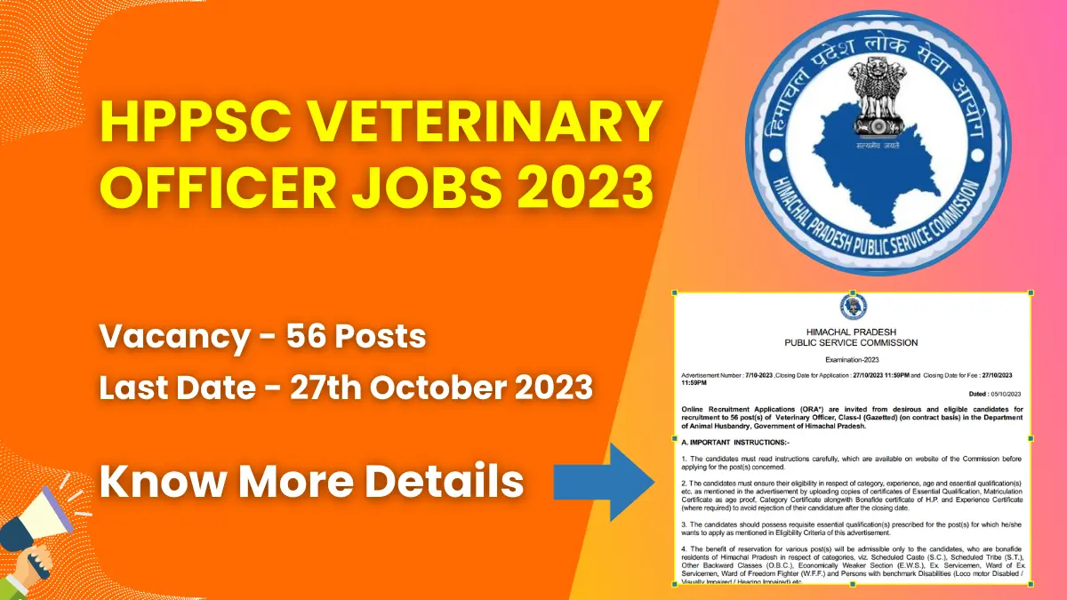 HPPSC Veterinary Officer Jobs 2023