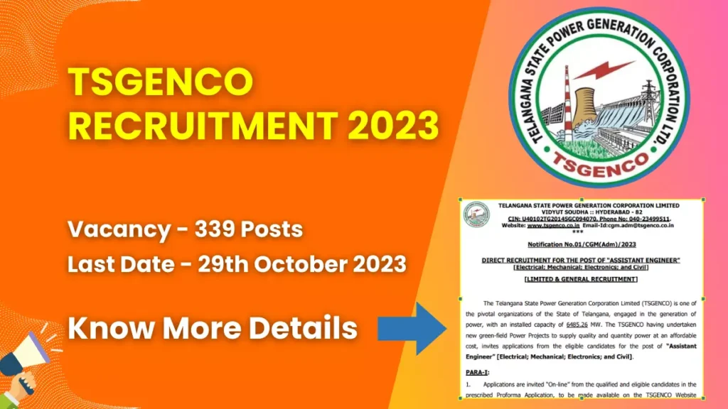 TSGENCO Recruitment 2023
