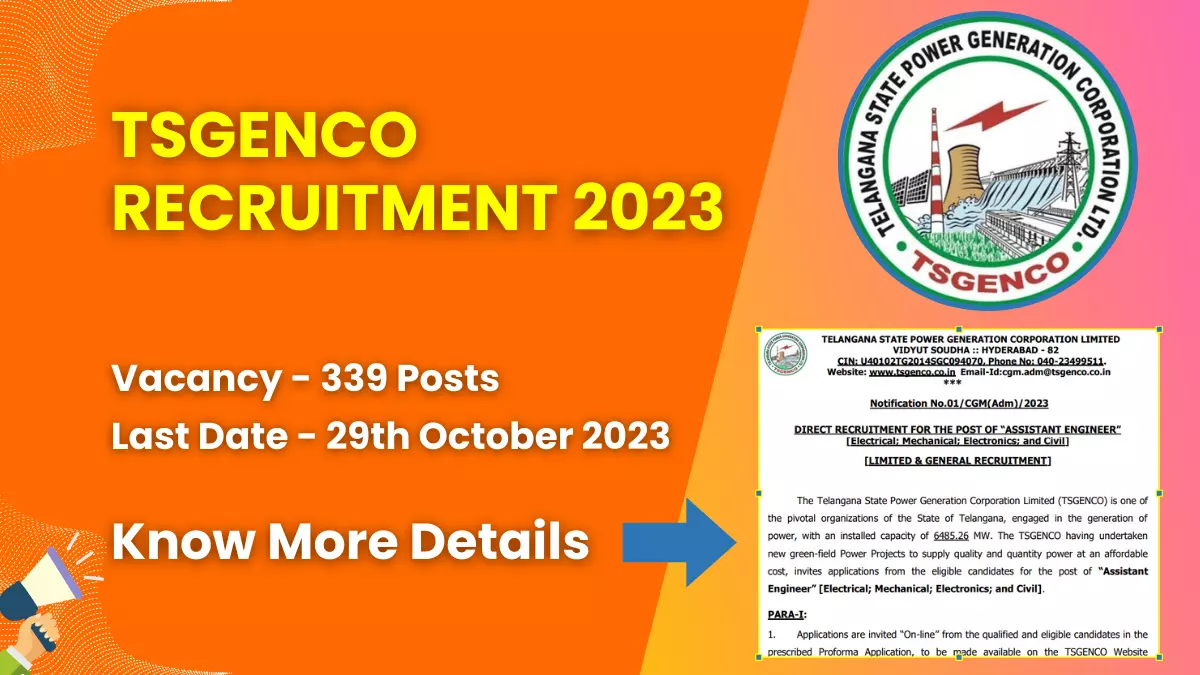TSGENCO Recruitment 2023