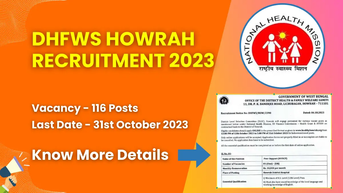 DHFWS Howrah Recruitment 2023