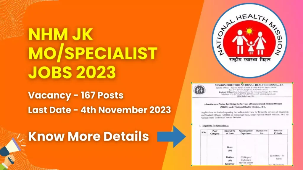 NHM JK MO/Specialist Jobs 2023