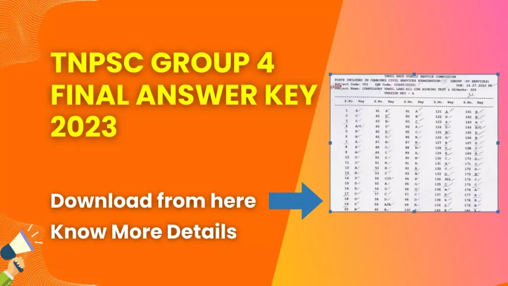 TNPSC Group 4 Final Answer Key 2023