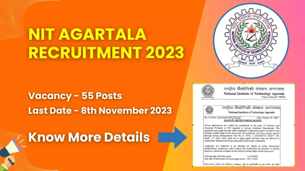NIT Agartala Recruitment 2023