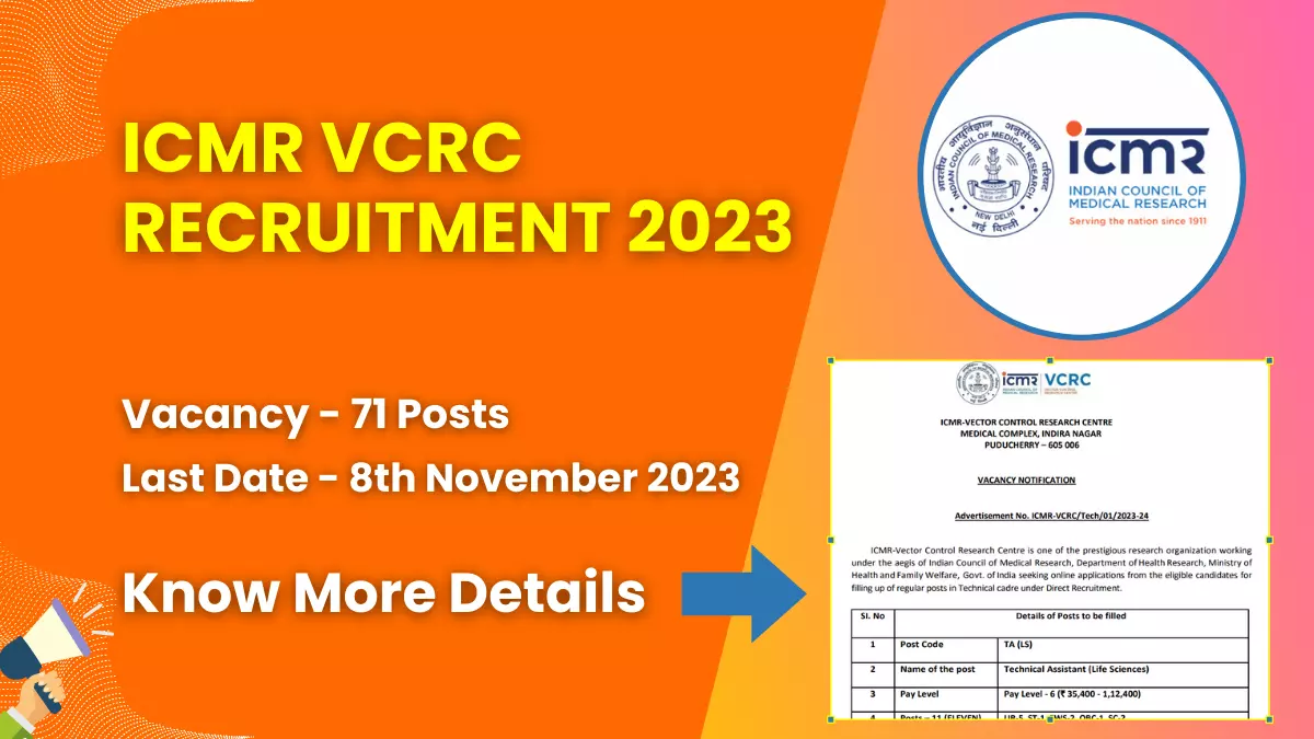 ICMR VCRC Recruitment 2023