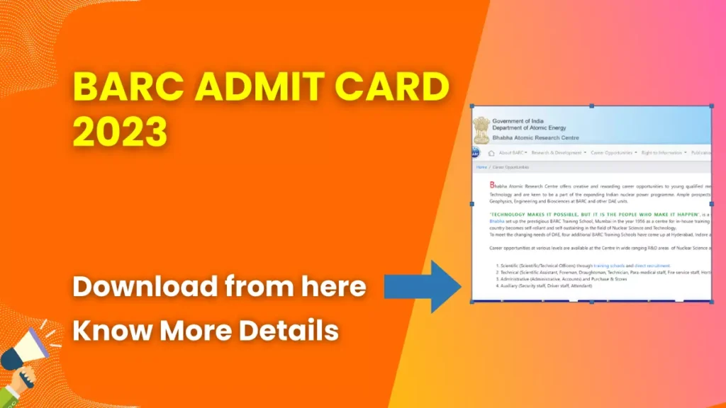 BARC Admit Card 2023