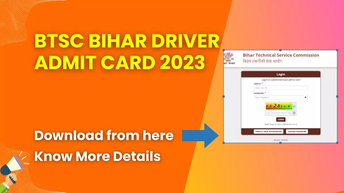 BTSC Bihar Driver Admit Card 2023