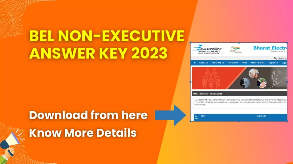 BEL Non-Executive Answer Key 2023