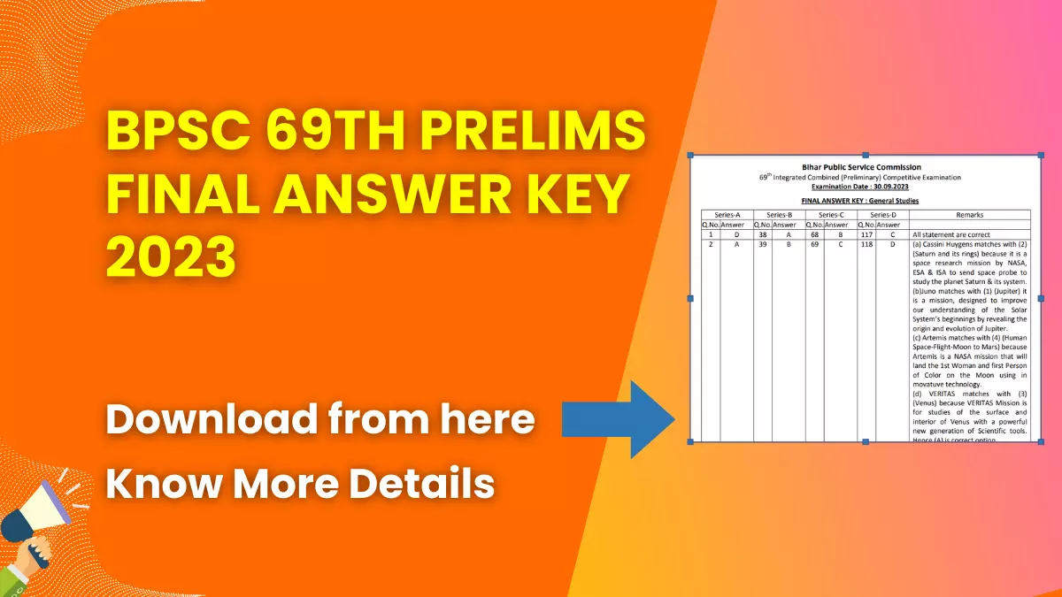 BPSC 69th Prelims Final Answer Key 2023