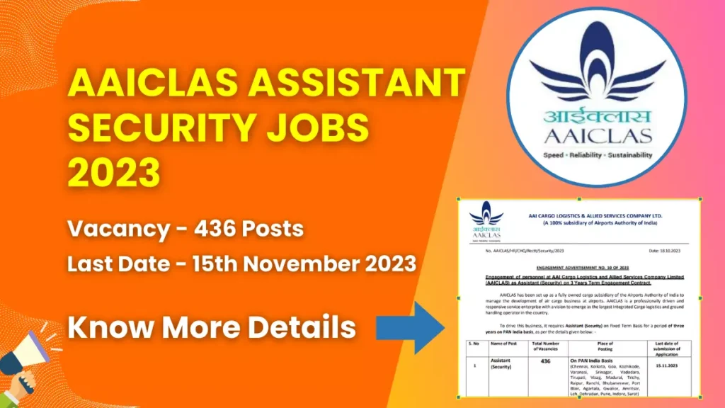 AAICLAS Assistant Security Jobs 2023