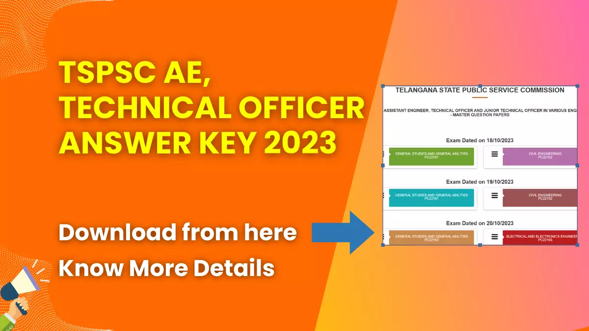 TSPSC AE, Technical Officer Answer Key 2023