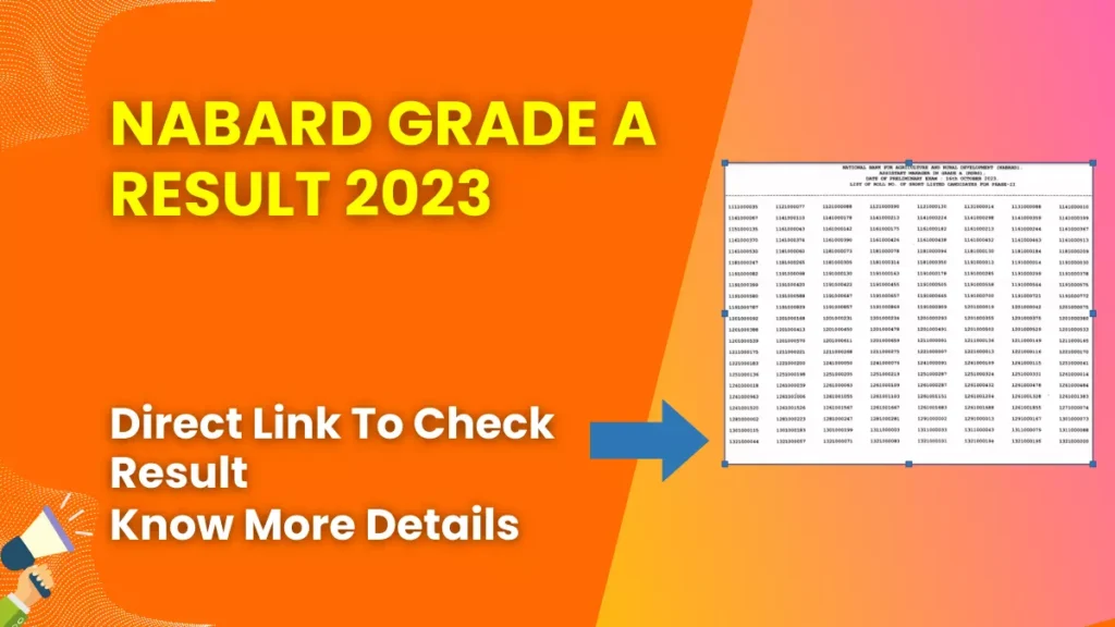 NABARD Grade A Result 2023