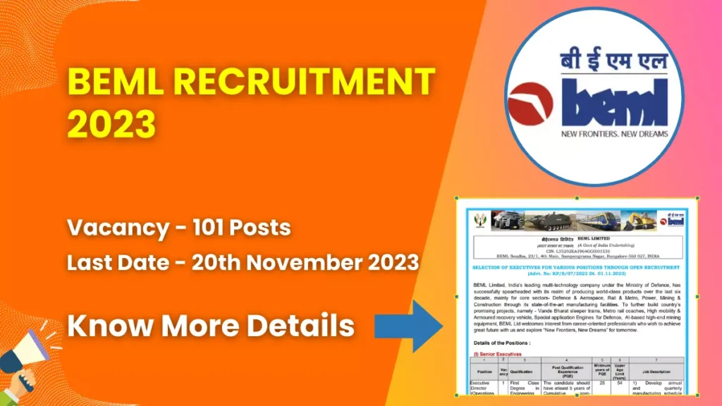 BEML Recruitment 2023