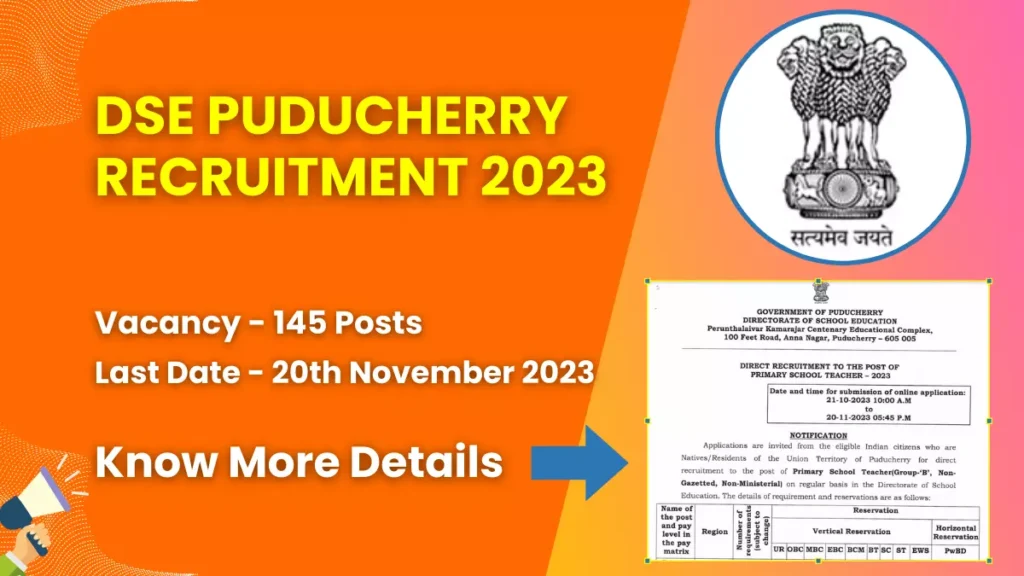 DSE Puducherry Recruitment 2023