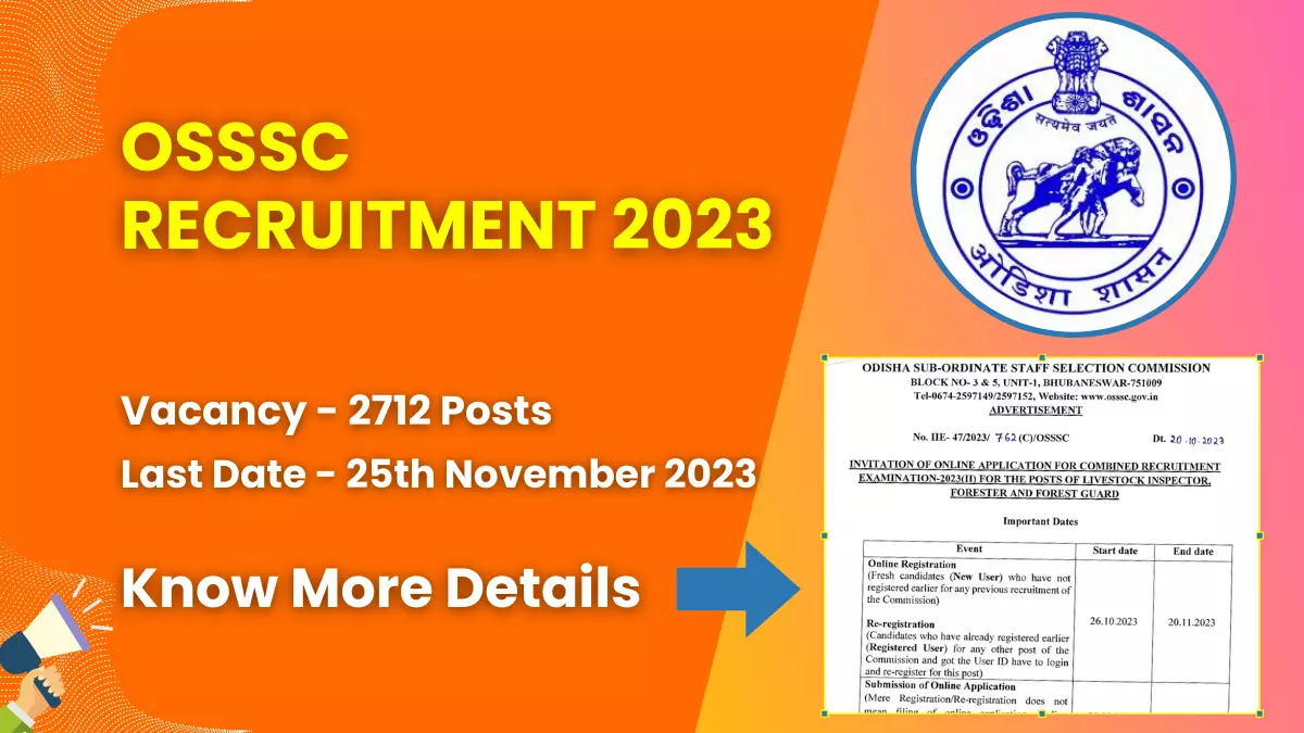 OSSSC Recruitment 2023