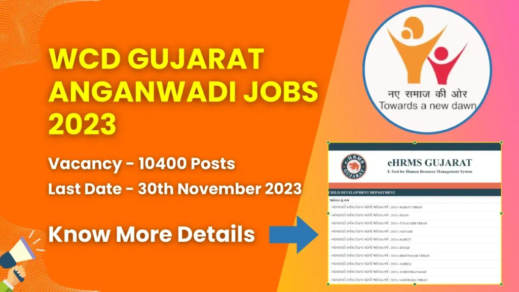 WCD Gujarat Anganwadi Jobs 2023