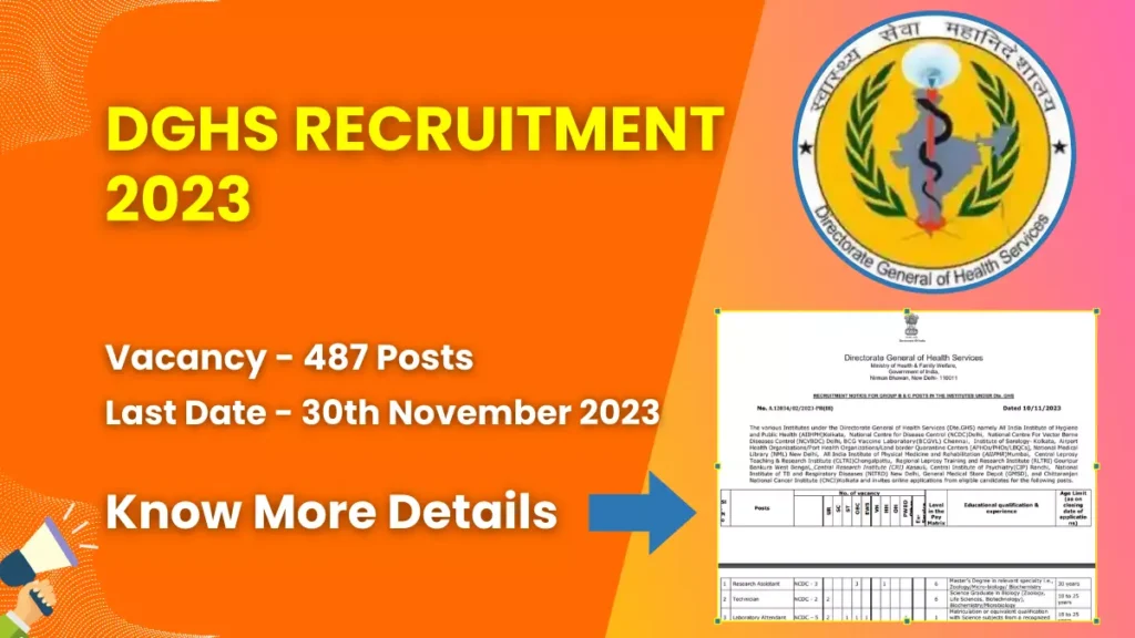 DGHS Recruitment 2023