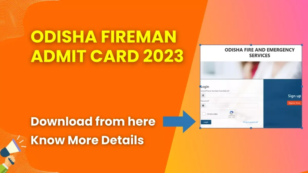 Odisha Fireman Admit Card 2023