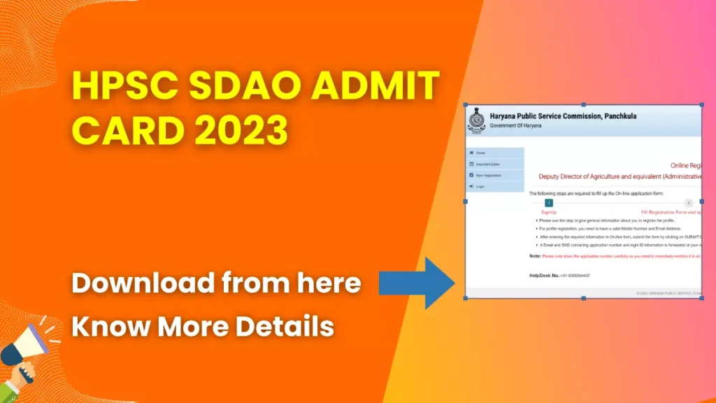 HPSC SDAO Admit Card 2023