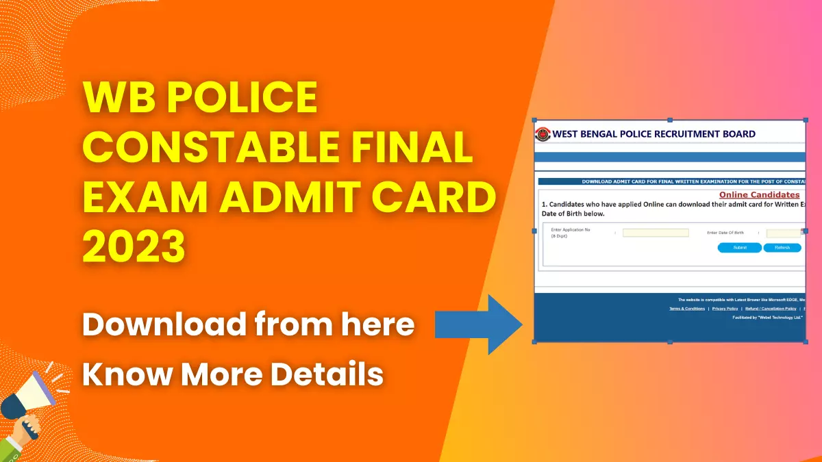 WB Police Constable Final Exam Admit Card 2023