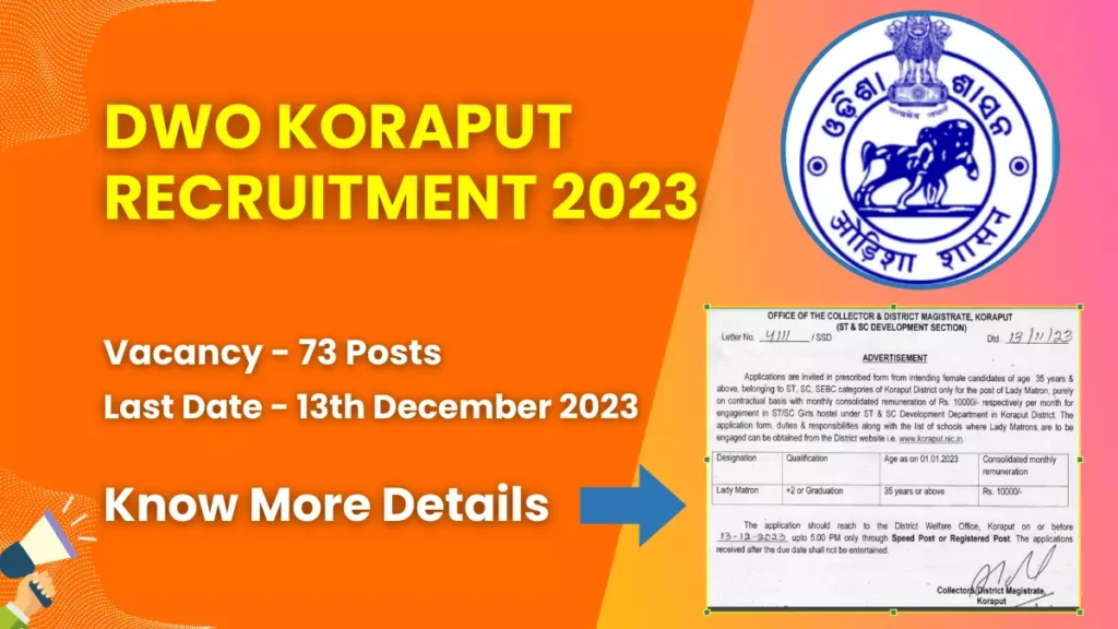 DWO Koraput Recruitment 2023