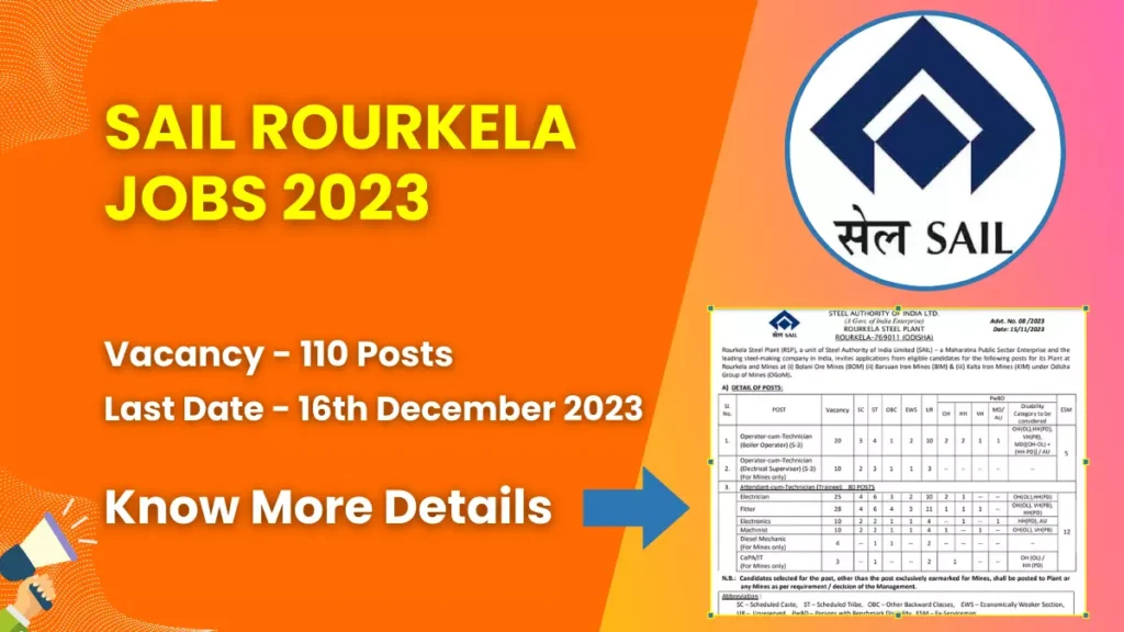 SAIL Rourkela Jobs 2023