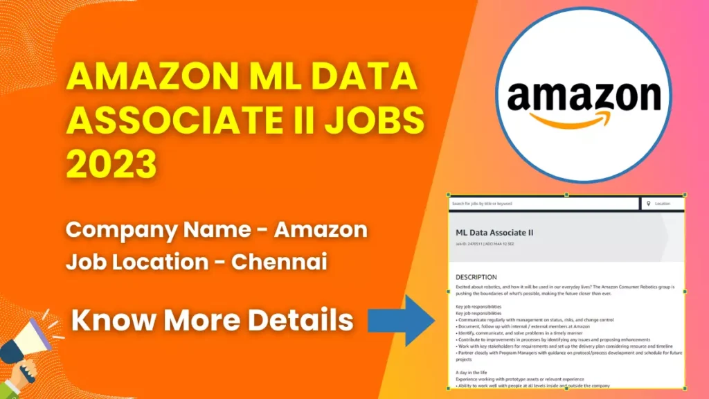 Amazon ML Data Associate II Jobs 2023