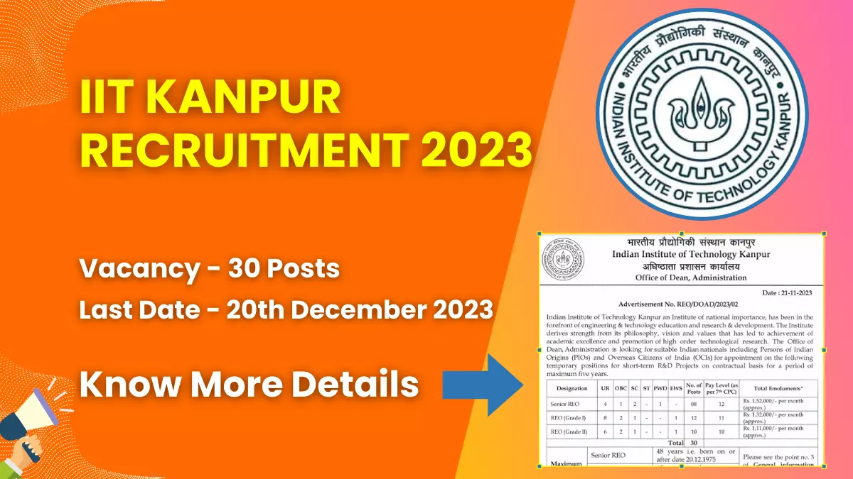 IIT Kanpur Recruitment 2023