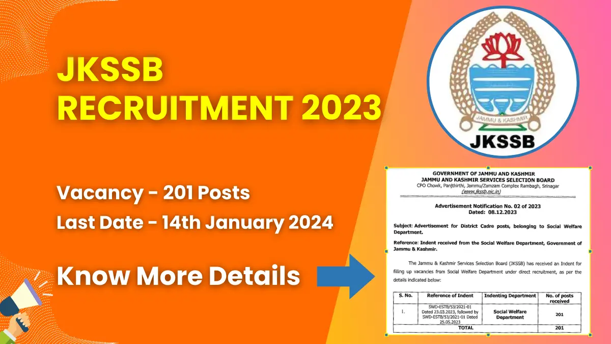 JKSSB Recruitment 2023 for 201 Posts | Check Eligibility, How to Apply, and More 1 JKSSB Recruitment 2023