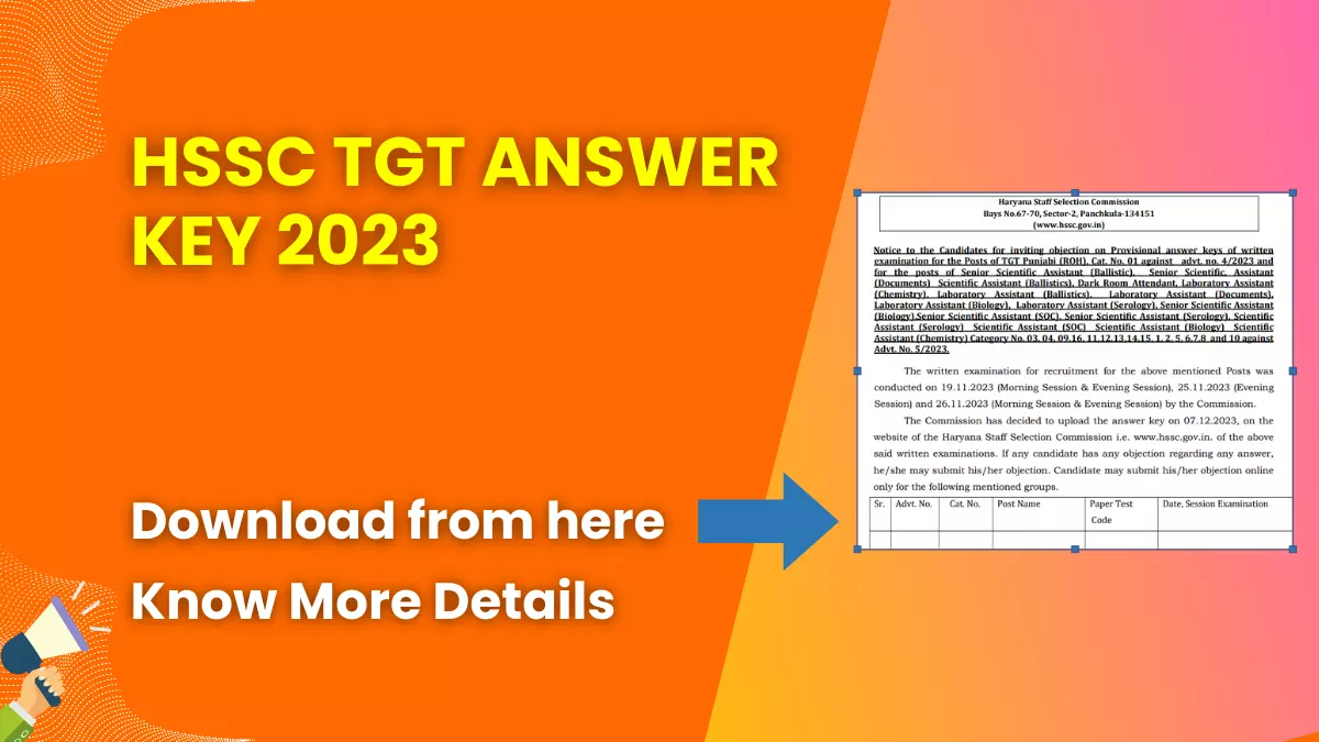 HSSC TGT Answer Key 2023