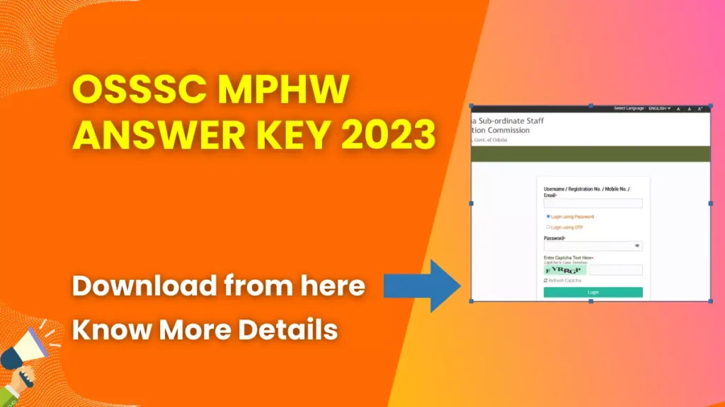 OSSSC MPHW Answer Key 2023