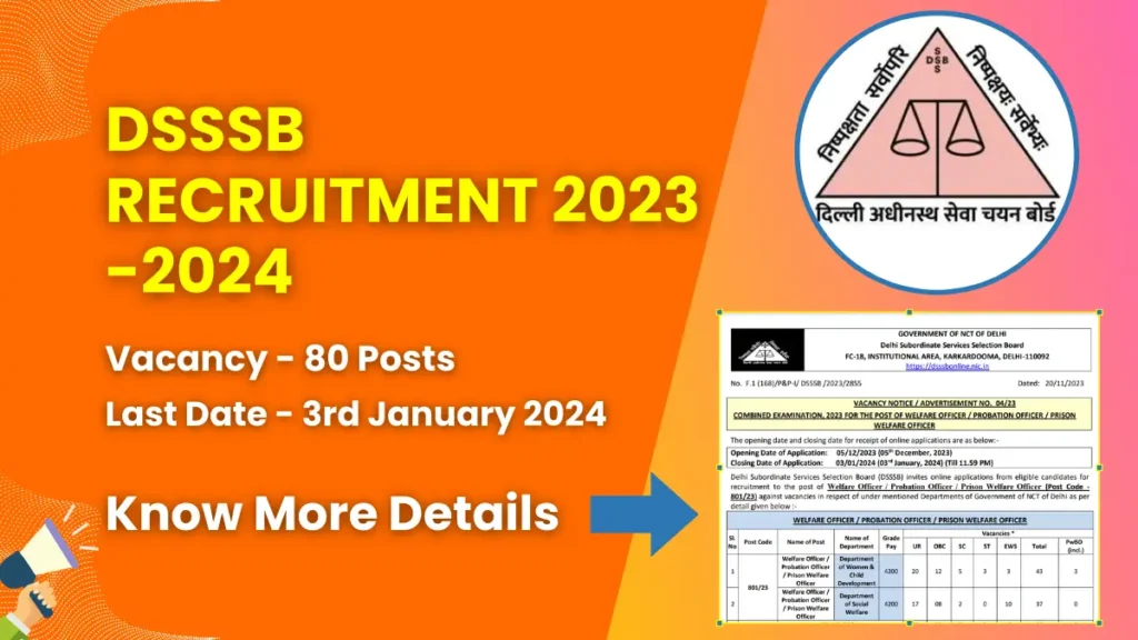 DSSSB Recruitment 2023-24