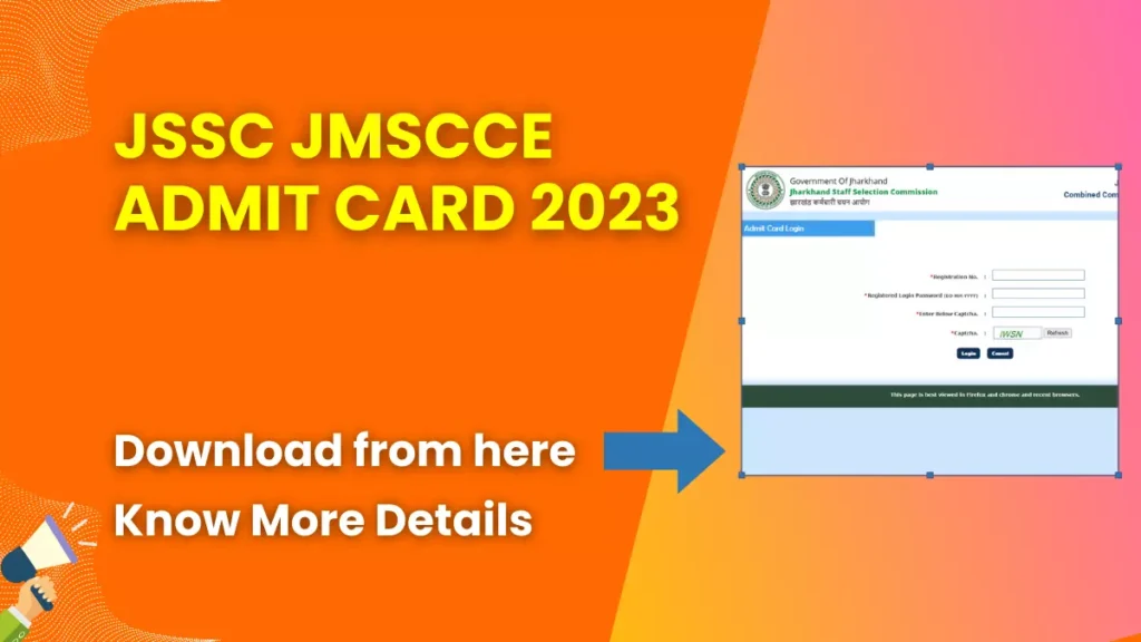 JSSC JMSCCE Admit Card 2023