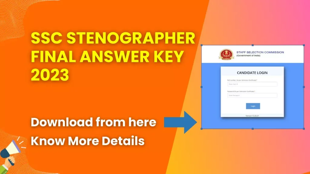 SSC Stenographer Final Answer Key 2023
